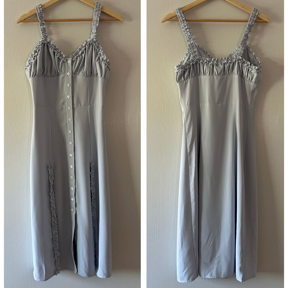 Lani The Label Lily Dress Light Sky Blue Influencer Cottagecore Size Small